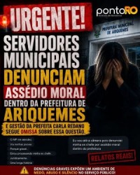 SERVIDORA DA SECRETARIA DE SA&Uacute;DE EM ARIQUEMES DEN&Uacute;NCIA NO MP QUE EST&Aacute; SOFRENDO ASS&Eacute;DIO MORAL
