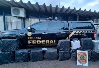 A&Ccedil;&Atilde;O DA PF E FAB APREENDE AERONAVE COM 579  QUILOS DE COCA&Iacute;NA - Foto: ASSESSORIA