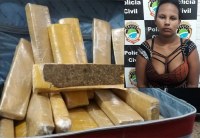 MULHER &Eacute; PRESA COM MAIS DE 20 QUILOS DE MACONHA - Foto: MSNOTICIAS