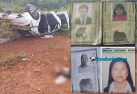 ACIDENTE ENVOLVENDO T&Aacute;XI DEIXA QUATRO PESSOAS MORTAS NA BR - 364 - Foto: RONDONIAGORA