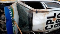 VIATURA DA PM VIRA E DEIXA POLICIAIS FERIDOS - Foto: RONDONIAOVIVO