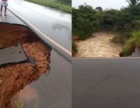 CHUVAS DANIFICAM BR - 364 E PRF INTERDITA RODOVIA PR&Oacute;XIMO A EXTREMA, N&Atilde;O TEM PREVIS&Atilde;O DE LIBERA&Ccedil;&Atilde;O - Foto: EDIRCEU LIMA com informa&ccedil;&otilde;es da assessoria