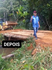 VEREADOR VANILTON CRUZ PEDE E PONTE DA LC - 50 DA BR - 364 &Eacute; RECUPERADA - Foto: EDIRCEU LIMA