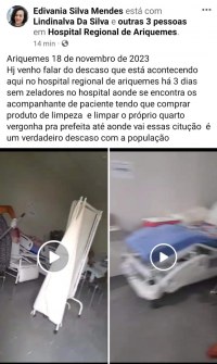 ARIQUEMES: AP&Oacute;S TERCEIRIZAR&Ccedil;&Atilde;O DA LIMPEZA  HOSPITAL FICOU TR&Ecirc;S DIAS SEM ZELADORAS - Foto: EDIRCEU LIMA