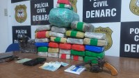 "PENSEI QUE A POL&Iacute;CIA N&Atilde;O TRABALHAVA AOS DOMINGOS", DISSE MOTORISTA PRESO COM 30 QUILOS DE DROGA - Foto: EXPRESS&Atilde;ORONDONIA