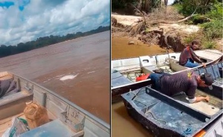 BARCO AFUNDA NO RIO MACHADO COM 05 PESSOAS, V&Iacute;TIMAS ERAM  DE ARIQUEMES