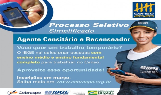 Em Rond&ocirc;nia, haver&aacute; 1.480 vagas para recenseadores (Foto: ASSESSORIA/IBGE)