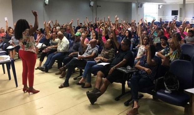 greve geral do dia 18 de mar&ccedil;o (Foto: SINTERO)