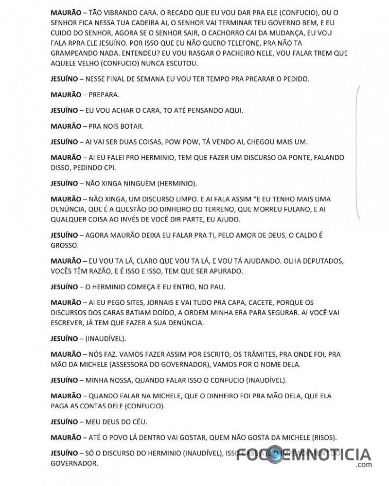 DEPUTADOS S&Atilde;O GRAMPEADOS E ARTICULAM AFASTAMENTO DE CONF&Uacute;CIO, LEIA A CONVERSA ENTRE MAUR&Atilde;O E JESU&Iacute;NO