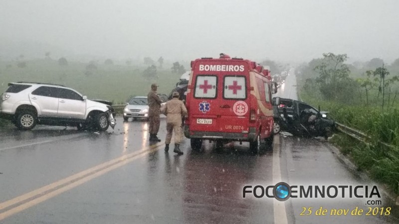 ACIDENTE NA BR - 364 DEIXA DEPUTADO ESTADUAL E SARGENTO BOMBEIRO FERIDO GRAVEMENTE