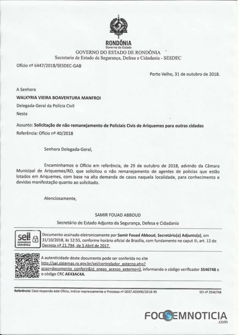 GOVERNADOR  ATENDE PEDIDO DO VEREADOR AMALEC E GARANTE QUE N&Atilde;O HAVER&Aacute; TRANSFER&Ecirc;NCIAS DE POLICIAIS