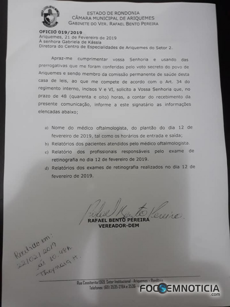 VEREADOR RAFAEL DENUNCIA PERSEGUI&Ccedil;&Atilde;O E VAI RECORRER AO MINIST&Eacute;RIO P&Uacute;BLICO