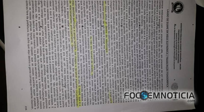 MP REVELA "REUNI&Atilde;O SECRETA" QUE ACONTECEU ENTRE PREFEITO E DENTISTAS EM ARIQUEMES, LEIA NA &Iacute;NTEGRA