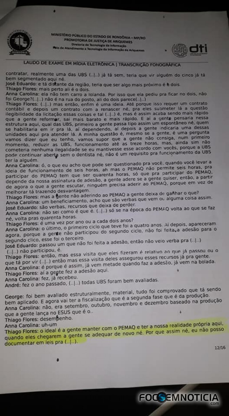 MP REVELA "REUNI&Atilde;O SECRETA" QUE ACONTECEU ENTRE PREFEITO E DENTISTAS EM ARIQUEMES, LEIA NA &Iacute;NTEGRA