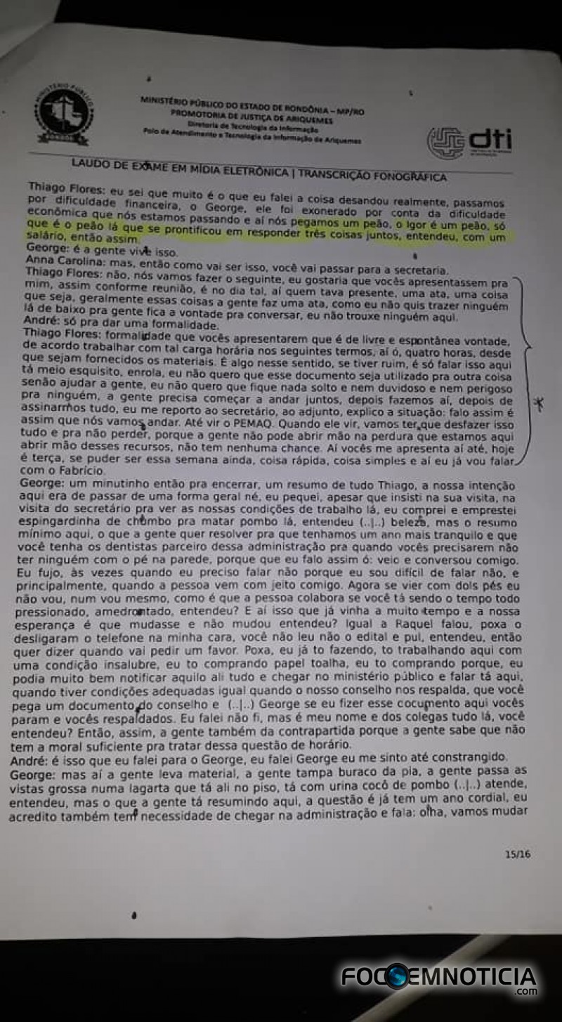 MP REVELA "REUNI&Atilde;O SECRETA" QUE ACONTECEU ENTRE PREFEITO E DENTISTAS EM ARIQUEMES, LEIA NA &Iacute;NTEGRA