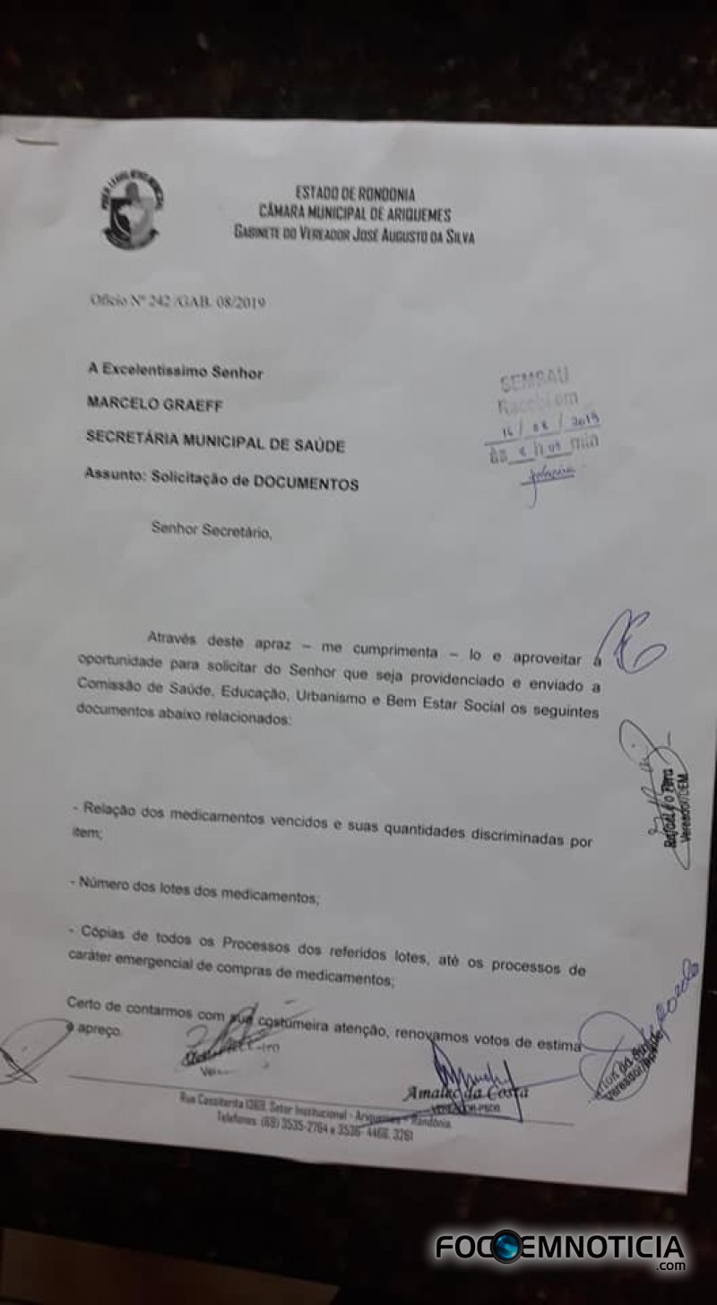 SECRETARIA N&Atilde;O ENTREGA DOCUMENTOS E VEREADOR JOS&Eacute; AUGUSTO VAI A JUSTI&Ccedil;A PARA PEGAR PROCESSOS