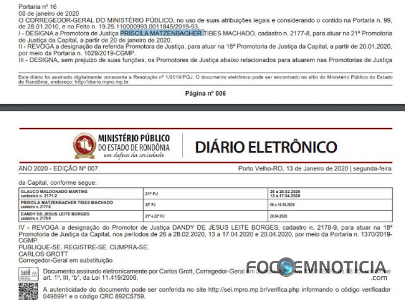PROMOTORA DE JUSTI&Ccedil;A QUE COMANDOU OPERA&Ccedil;&Atilde;O CARROSSEL NA SEMED DE PORTO VELHO &Eacute; REMANEJADA