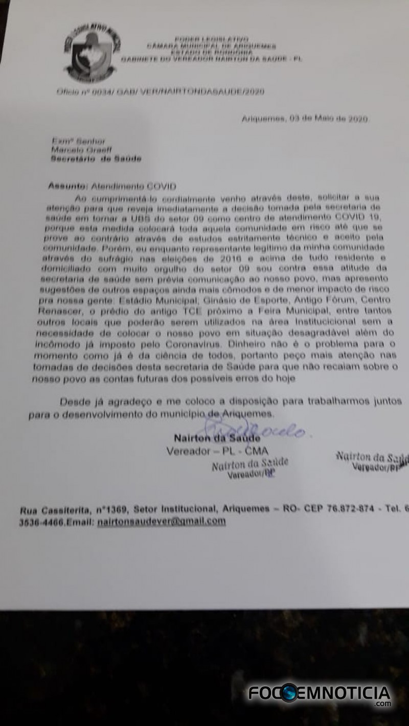 VEREADORES IR&Atilde;O RECORRER AO "MP" PARA QUE UBS DO SETOR - 09 N&Atilde;O SEJA TRANSFORMADA EM "CAR"