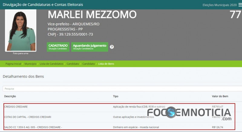 CANDIDATA A VICE DECLARA R$ 9.541,21 DE BENS E DOA MAIS DE 57 MIL REAIS PARA A PR&Oacute;PRIA CAMPANHA