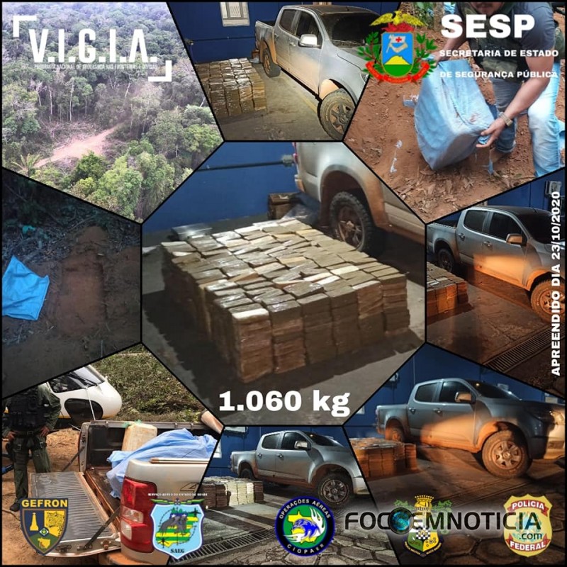 A&Ccedil;&Atilde;O CONJUNTA RESULTA NA APREEN&Ccedil;&Atilde;O DE MAIS DE 01 TONELADA DE COCA&Iacute;NA EM ROND&Ocirc;NIA