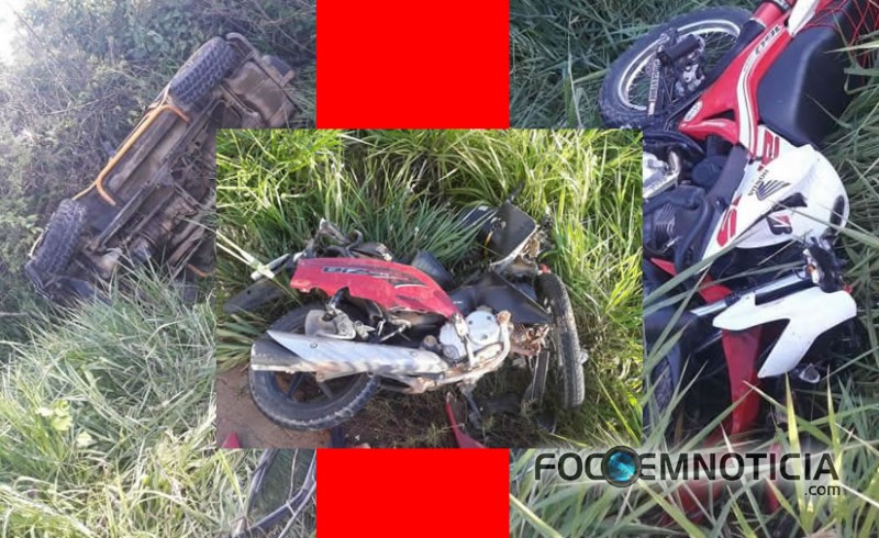 ACIDENTE NA ESTRADA DE BURITIS ENVOLVENDO MOTOS E VE&Iacute;CULO DEIXA TR&Ecirc;S PESSOAS MORTAS
