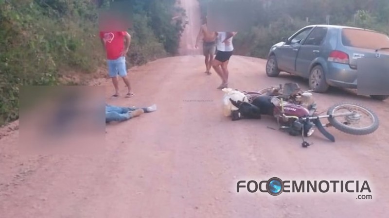 COLIS&Atilde;O FRONTAL ENTRE DUAS MOTOS EM MACHADINHO DO OESTE MATA UMA PESSOA E OUTRA EM ESTADO GRAVE