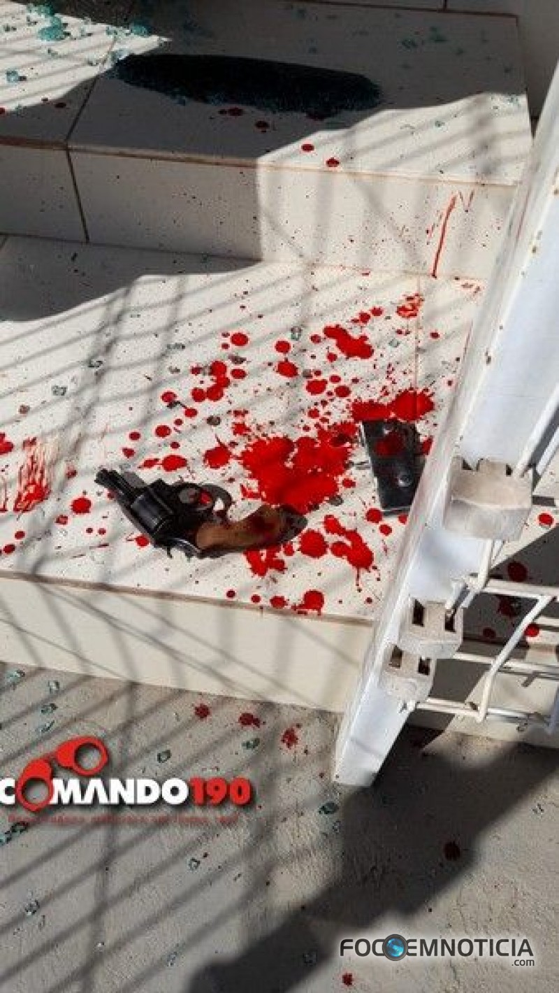 LADR&Otilde;ES ASSALTAM COM&Eacute;RCIO, EMPRES&Aacute;RIO REAGE, 01 MORRE E OUTRO &Eacute; BALEADO, V&Iacute;DEO E IMAGENS DE IMPACTO
