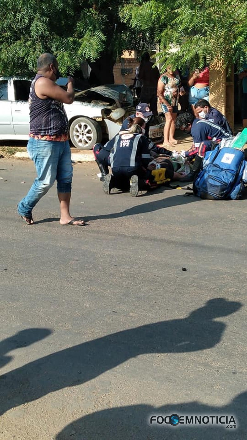 ACIDENTE ENVOLVENDO MOTO E CARRO NA PERIMETRAL LESTE EM ARIQUEMES TIRA A VIDA DE TIA E SOBRINHO