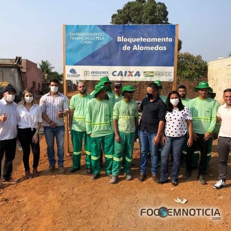 AP&Oacute;S 40 ANOS DE ESPERA COME&Ccedil;AM AS OBRAS DE BLOQUETEAMENTOS NAS ALAMEDAS EM ARIQUEMES