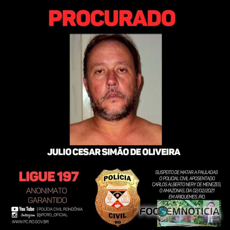 POL&Iacute;CIA CIVIL DE ARIQUEMES IDENTIFICA E EST&Aacute; &Agrave; PROCURA DO AUTOR DO ASSASSINATO DO POLICIAL AMAZONAS