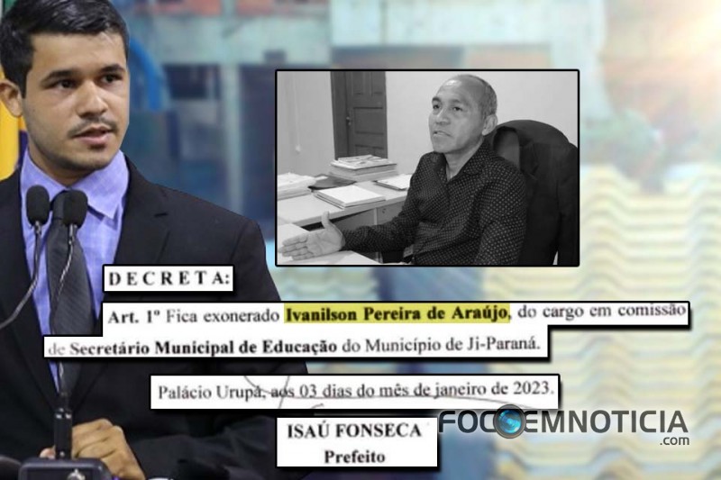 VEREADORES DENUNCIAM DESVIOS NA SECRETARIA DE EDUCA&Ccedil;&Atilde;O, SECRET&Aacute;RIO MANDA APURAR E &Eacute; EXONERADO