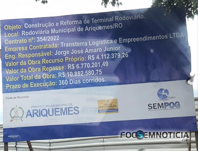 ARIQUEMES: PAGAMENTOS DA OBRA DA RODOVI&Aacute;RIA SOB SUSPEITA, DEN&Uacute;NCIA FOI FEITA NO MINIST&Eacute;RIO P&Uacute;BLICO