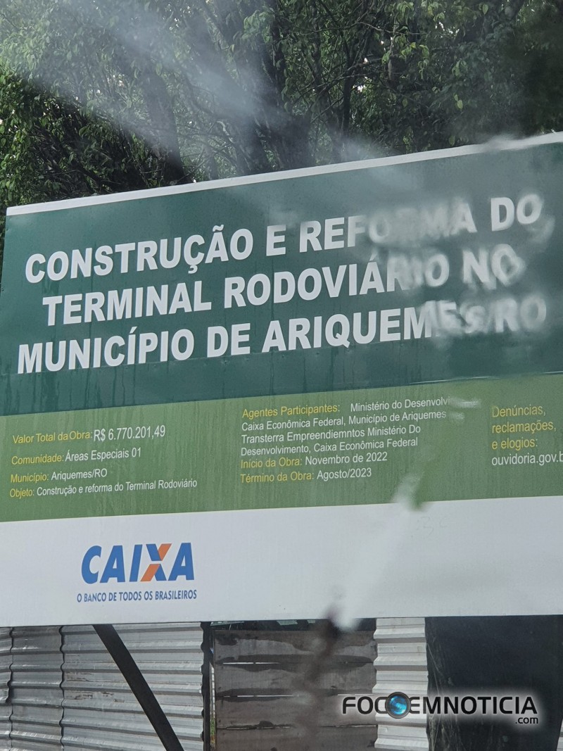 ARIQUEMES: PAGAMENTOS DA OBRA DA RODOVI&Aacute;RIA SOB SUSPEITA, DEN&Uacute;NCIA FOI FEITA NO MINIST&Eacute;RIO P&Uacute;BLICO