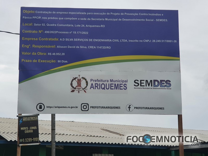 ESTRANHO: REFORMA N&Atilde;O CONSEGUE TERMINAR E CUSTAR&Aacute; MAIS DE MEIO MILH&Atilde;O A PREFEITURA DE ARIQUEMES