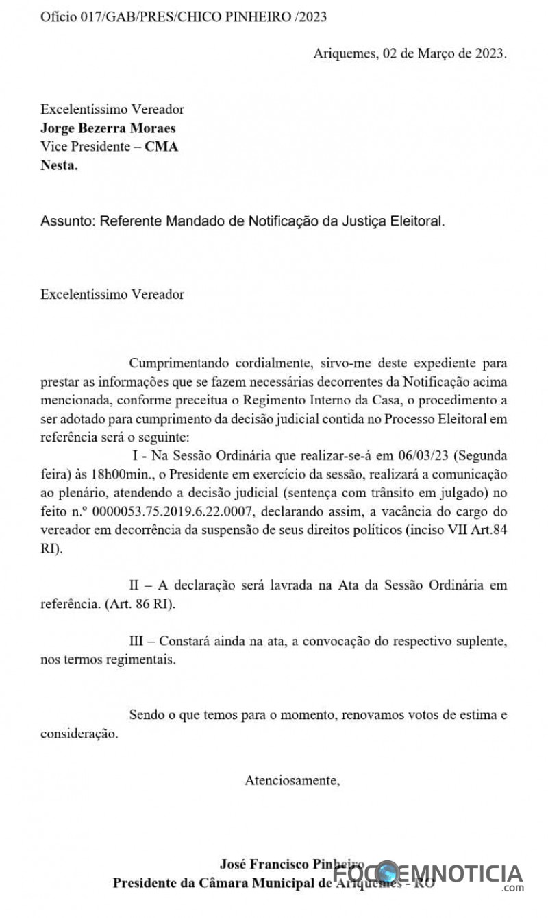 PASTOR ERONILDO TOMA POSSE NESTA SEGUNDA, LORO MANT&Eacute;M CANDIDATURA E ELEI&Ccedil;&Atilde;O DEVE SER NA QUARTA