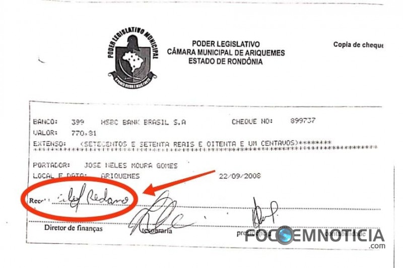 EU RECEBIA DA C&Acirc;MARA EM ARIQUEMES E N&Atilde;O SABIA, DENUNCIA FOI FEITA E POL&Iacute;CIA INVESTIGA O CASO