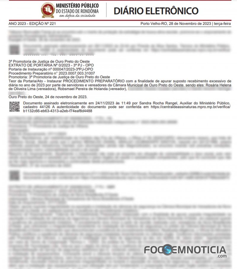MP INSTAURA PROCEDIMENTO PARA APURAR EXCESSO DE PAGAMENTOS DE DI&Aacute;RIAS PARA VEREADORES
