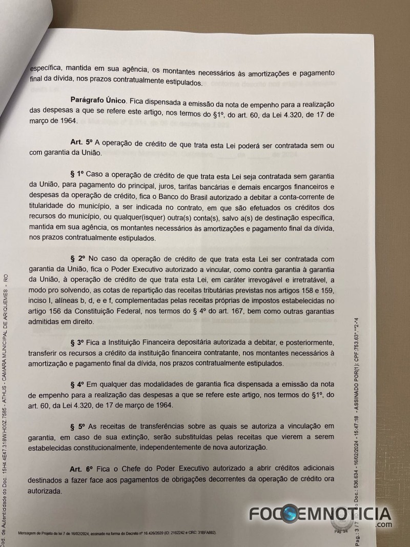 ARIQUEMES: VEREADORES APROVAM EMPRESTIMO DE 40 MILH&Otilde;ES SEM SABER ONDE, COM QU&Ecirc; E COMO SER&Atilde;O GASTOS