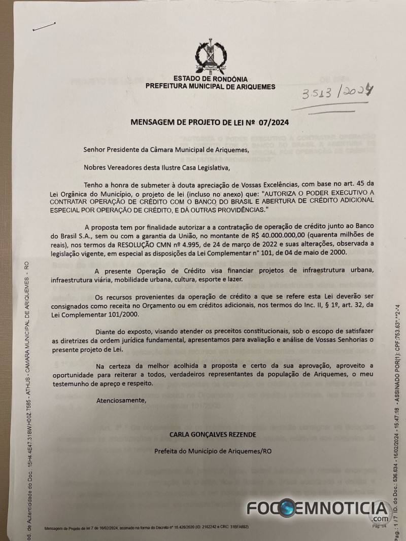 ARIQUEMES: VEREADORES APROVAM EMPRESTIMO DE 40 MILH&Otilde;ES SEM SABER ONDE, COM QU&Ecirc; E COMO SER&Atilde;O GASTOS