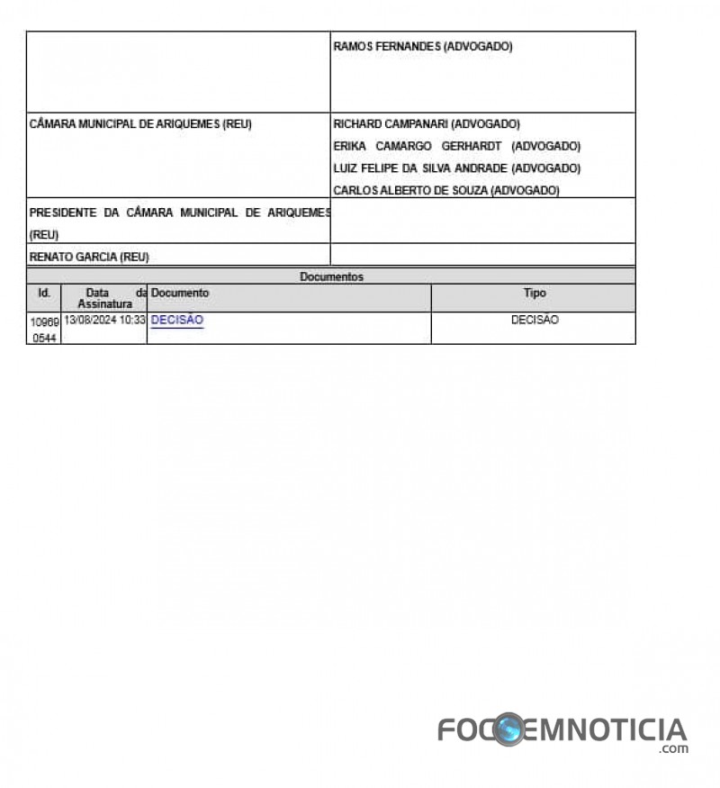 JUSTI&Ccedil;A SUSPENDE DECRETO DE CASSA&Ccedil;&Atilde;O E GARANTE RAFAEL NA DISPUTA PELA PREFEITURA EM ARIQUEMES