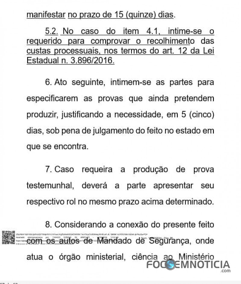 JUSTI&Ccedil;A SUSPENDE DECRETO DE CASSA&Ccedil;&Atilde;O E GARANTE RAFAEL NA DISPUTA PELA PREFEITURA EM ARIQUEMES