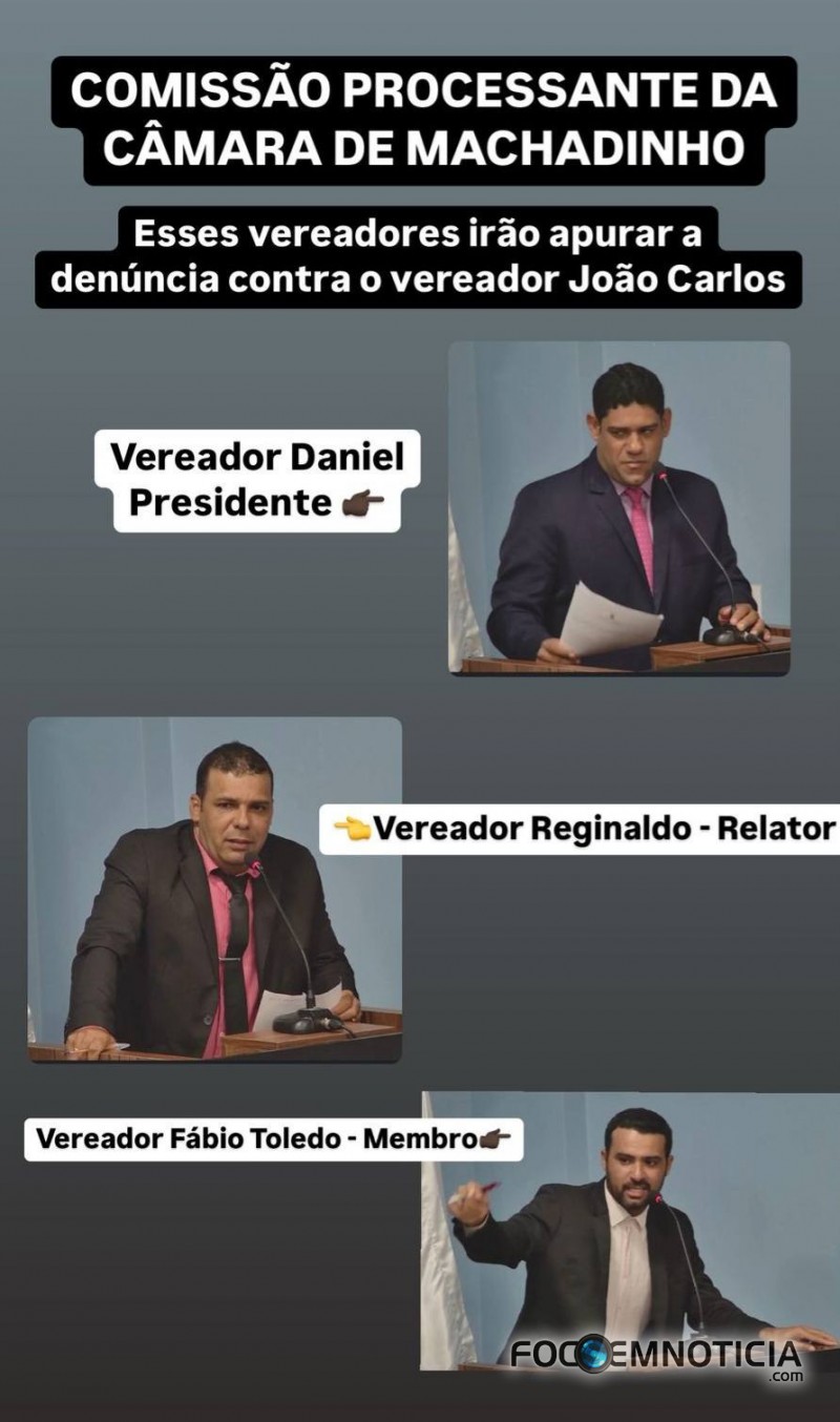 MACHADINHO: COMISS&Atilde;O ENROLA E PEDIDO DE AFASTAMENTO CONTRA VEREADOR ACUSADO DE ASS&Eacute;DIO EST&Aacute; PARADO