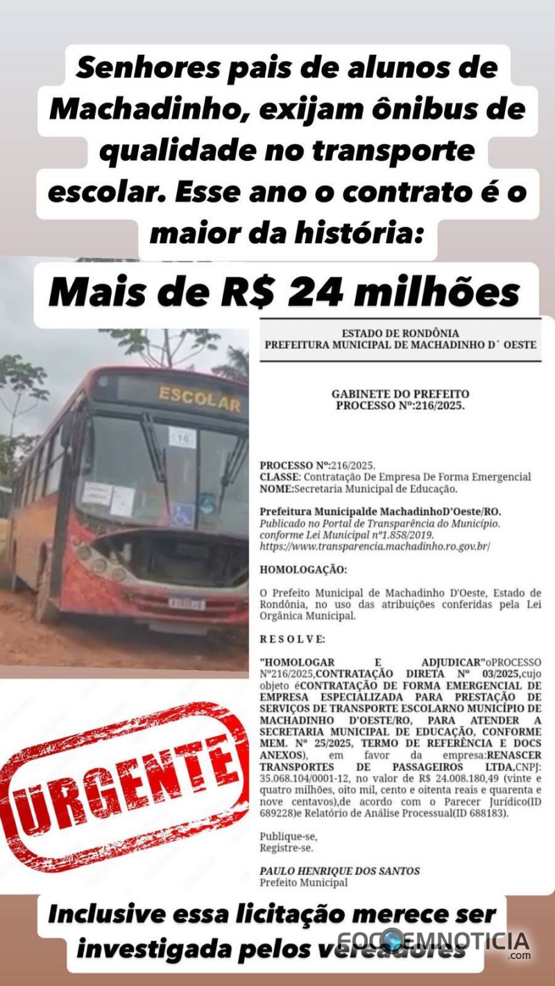 &Ocirc;NIBUS ESCOLAR LOTADO DE ALUNOS PEGA FOGO EM MACHADINHO, POR POUCO N&Atilde;O ACONTECE UMA TRAG&Eacute;DIA