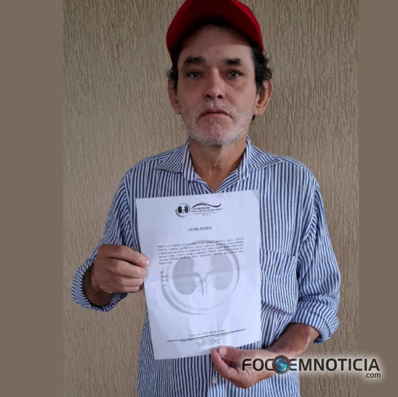 DESESPERO: PACIENTE RENAL PEDE AJUDA AO ESTADO PARA FAZER EXAMES E ENTRAR NA FILA DO TRANSPLANTE